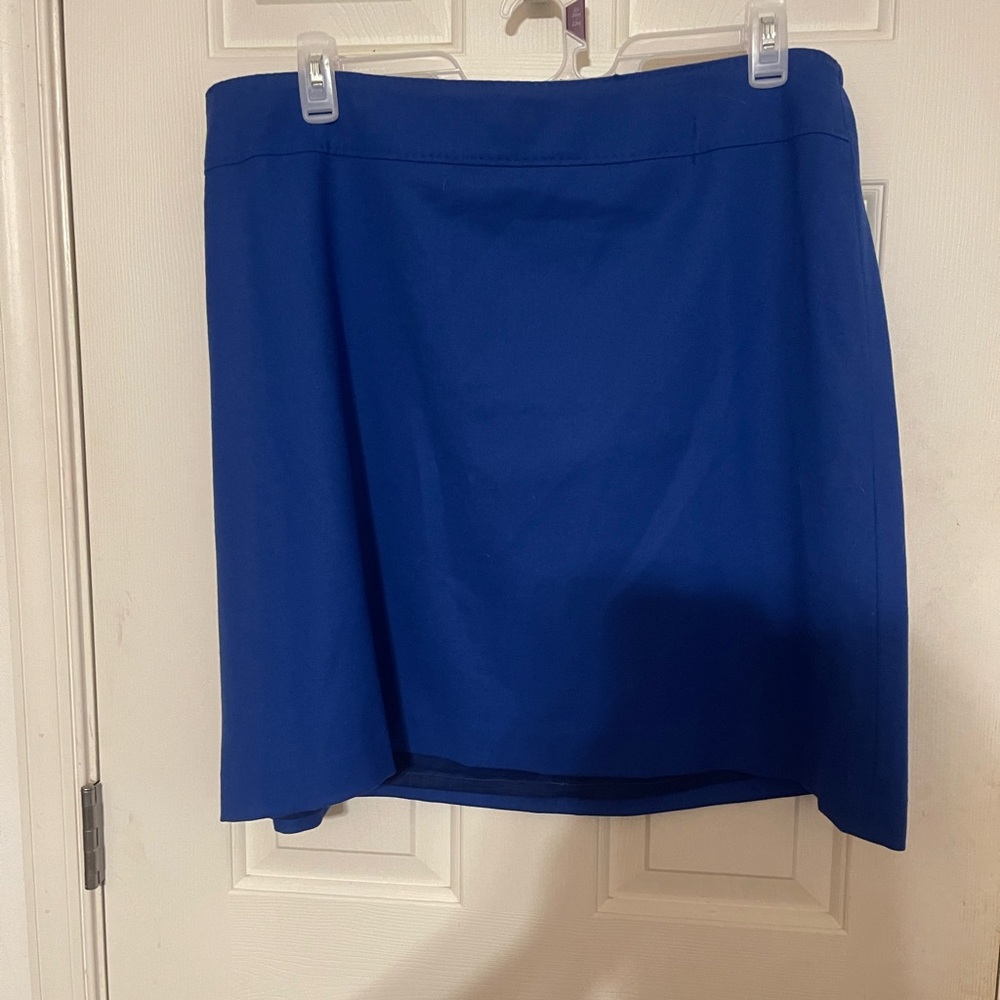 Royal Blue Talbots size 20WP Women's Petite Wool Lined Pencil Skirt for Career